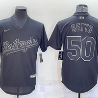 Men's Los Angeles Dodgers Mookie Betts #50 Black Authentic Game Jersey1