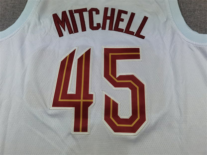Men's Cleveland Cavaliers Donovan Mitchell #45 White Swingman Jersey1 - Association Edition