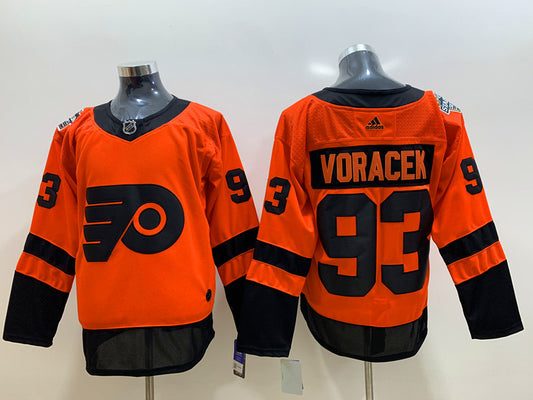 Men's Philadelphia Flyers Jakob Voracek #93 Orange Replica Player Jersey1