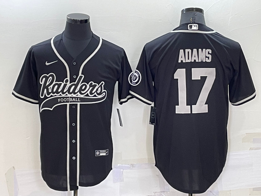 Men's Las Vegas Raiders Davante Adams #17 Black Game Jersey1 Joint Edition