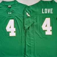 Men's Norte Dame Fighting Irish Jeremiyah Love #4 Green Game Jersey