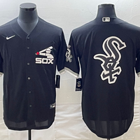 Men's Chicago White Sox Black Replica Team Jersey1