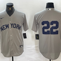 Men's New York Yankees Juan Soto #22 Gray Limited Game Name Jersey1