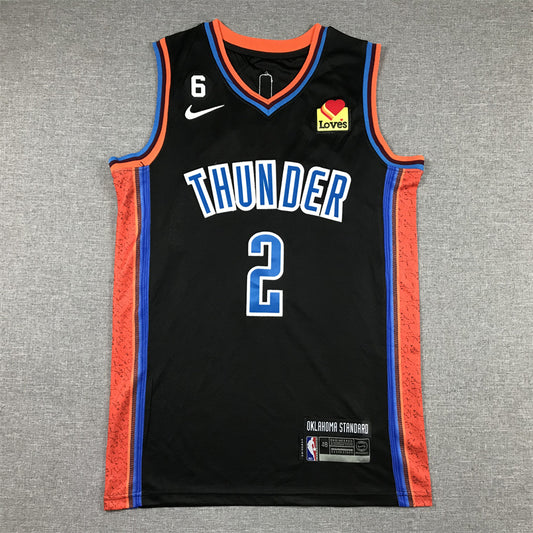 Men's Oklahoma City Thunder Shai Gilgeous-Alexander #2 Anthracite 2022/23 Fastbreak Jersey1 - City Edition
