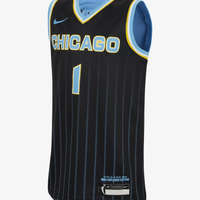 Men's Chicago Sky Diamond DeShields #1 Black Player Jersey