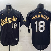 Men's Los Angeles Dodgers Yoshinobu Yamamoto #18 Black Alternate Limited Jersey