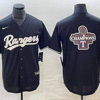 Men's Texas Rangers Black Replica Game Jersey1