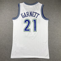 Men's Minnesota Timberwolves Kevin Garnett #21 White Hardwood Classics Swingman Jersey1