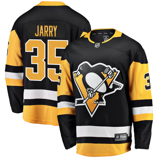 Men's Pittsburgh Penguins Tristan Jarry #35 Black Player Jersey1