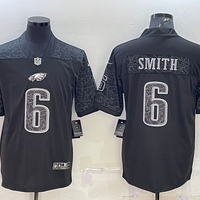 Men's Philadelphia Eagles DeVonta Smith #6 Black RFLCTV Limited Jersey1