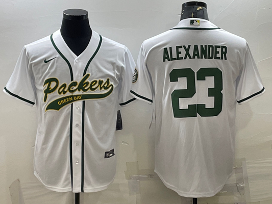 Men's Green Bay Packers Jaire Alexander #23 White Game Jersey1 Joint Edition