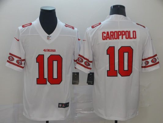 Men's San Francisco 49ers Jimmy Garoppolo #10 White Alternate Game Jersey1