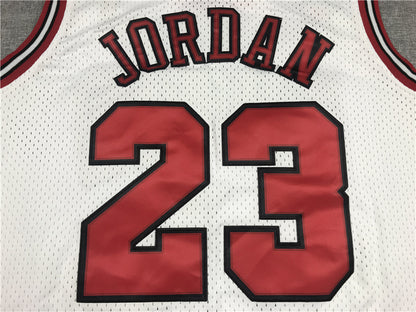Men's Chicago Bulls Michael Jordan #23 White 1998 All Star Hardwood Classics Authentic Jersey1