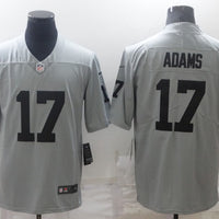 Men's Las Vegas Raiders #17 Davante Adams Gray Game Jersey1 Stitched American Football Jerseys