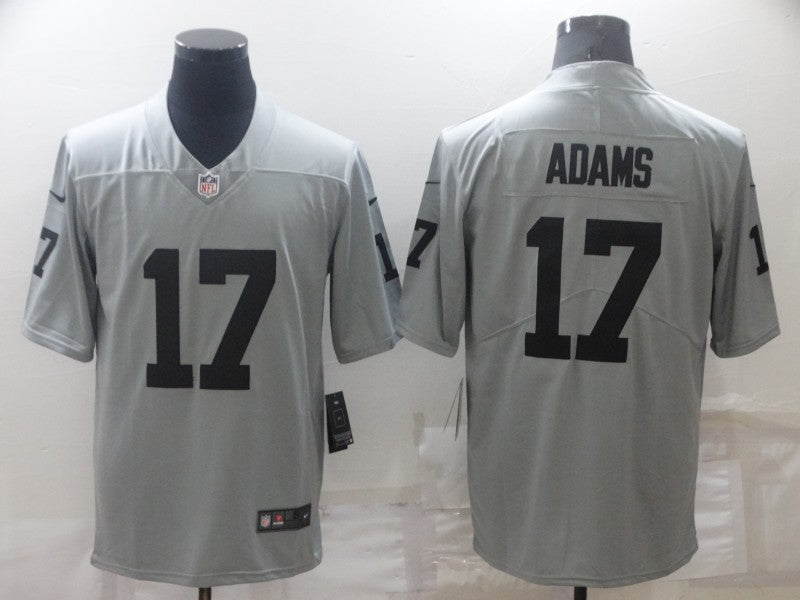 Men's Las Vegas Raiders #17 Davante Adams Gray Game Jersey1 Stitched American Football Jerseys