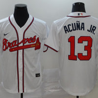 New Men's Atlanta Braves Ronald Acuna Jr. #13 Jersey1 White