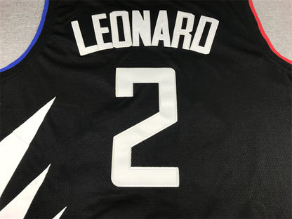 Men's LA Clippers Kawhi Leonard Jordan Brand Black 2022/23 Statement Edition Swingman Jersey1