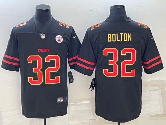 Men's Kansas City Chiefs Nick Bolton #32 Black Player Jersey1
