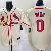 Men's St. Louis Cardinals Masyn Winn #0 Cream Replica Player Jersey
