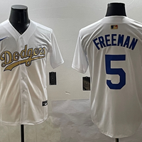 Men's Los Angeles Dodgers Freddie Freeman #5 White Alternate Game Jersey1