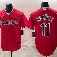 Men's Cleveland Guardians Jose Ramirez #11 Red Alternate Replica Jersey