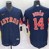 Men's Houston Astros Mauricio Dubon #14 Navy Alternate Replica Player Name Jersey1