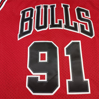 Men's Chicago Bulls Dennis Rodman Red 1997-98 Hardwood Classics Swingman Jersey1