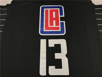 Men's LA Clippers Paul George #13 NBA Black Classics Jersey1