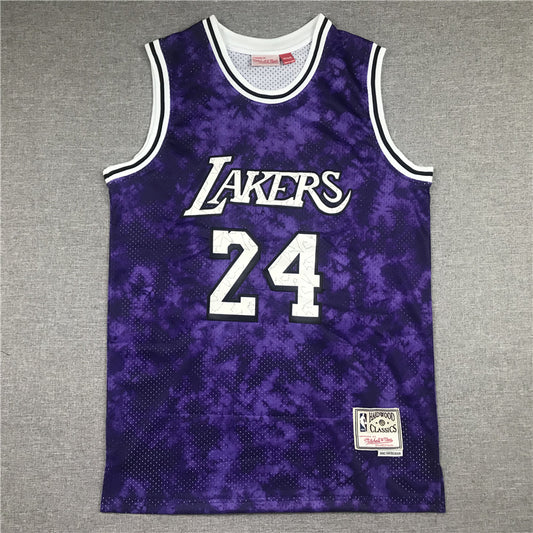Men's Los Angeles Lakers Kobe Bryant #24 Purple Galaxy Swingman Jersey1