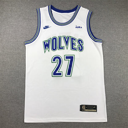 Men's Minnesota Timberwolves Rudy Gobert #27 White Swingman Player Jersey1