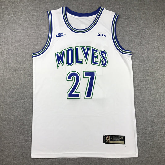 Men's Minnesota Timberwolves Rudy Gobert #27 White Swingman Player Jersey1