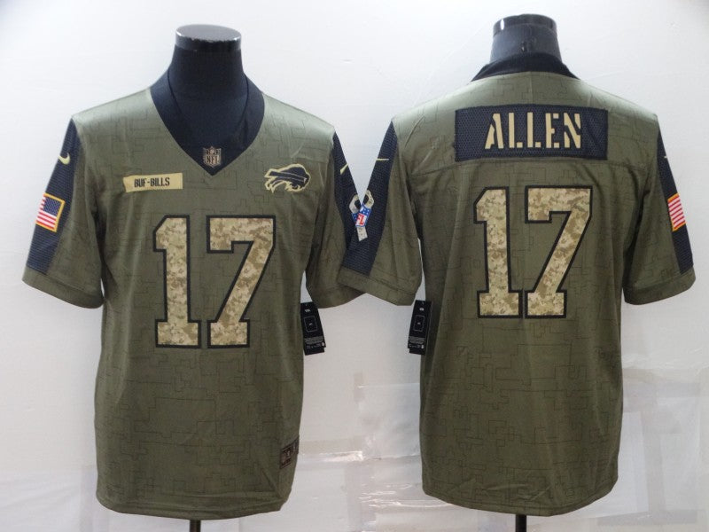 Josh Allen #17 Buffalo Bills Brown Game Player Jersey - JerseysFreak
