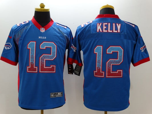 Men's Buffalo Bills Jim Kelly #12 Blue Game Player Jersey1