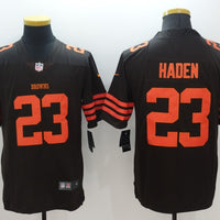 Men's Cleveland Browns Joe Haden #23 Brown Game Player Jersey1