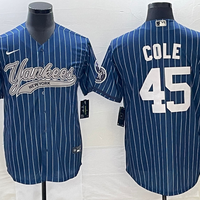 Men's New York Yankees Gerrit Cole #45 Blue Player Jersey1 Joint Edition