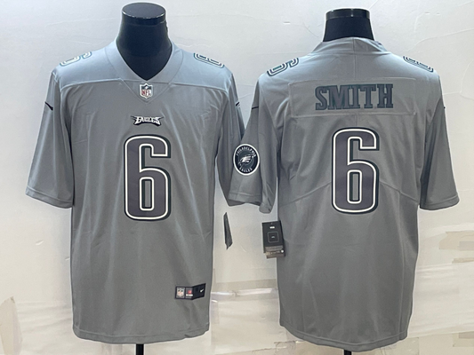 Men's Philadelphia Eagles DeVonta Smith #6 Gray Atmosphere Fashion Game Jersey1