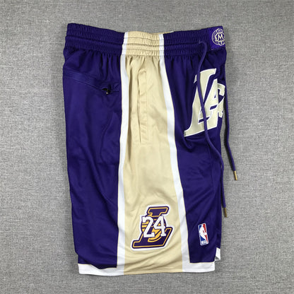 Men's Los Angeles Lakers Purple Hall of Fame Pocket Shorts1
