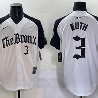 Men's New York Yankees Babe Ruth #3 White Alternate Player Jersey