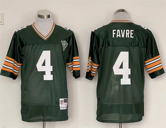 Men's Green Bay Packers Brett Favre Mitchell & Ness Green Legacy Replica Player Jersey1