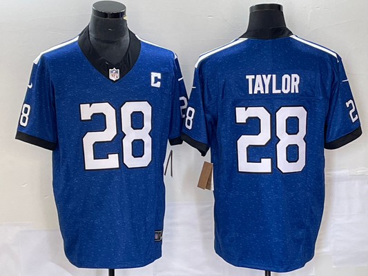 Men's Indianapolis Colts Jonathan Taylor #28 Blue Vapor F.U.S.E. Limited Jersey1