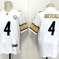 Men's Pittsburgh Steelers DK Metcalf #4 White Player Game Jersey