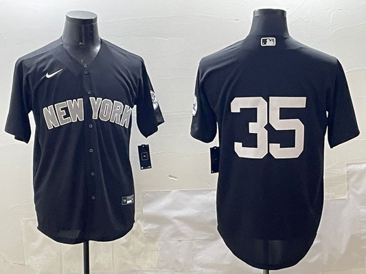 Men's New York Yankees Cody Bellinger #35 Black Replica Team Jersey1