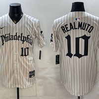 Men's Philadelphia Phillies J.T. Realmuto #10 Cream Replica Player Jersey