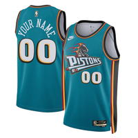 Detroit Pistons Teal 2022-23 Custom Swingman Jersey Classic Edition - JerseysFreak
