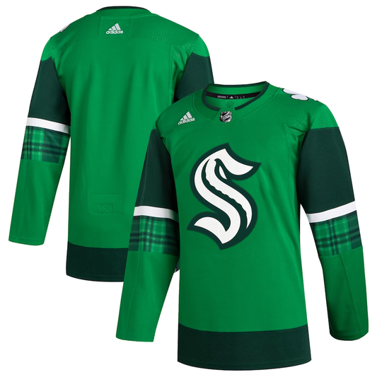 Men's Seattle Kraken Kelly Green 2023 St. Patrick's Day Primegreen Authentic Blank Jersey1