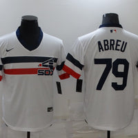 Men's Chicago White Sox Jose Abreu #79 White Alternate Game Jersey1