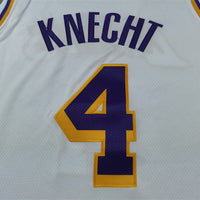 Men's Los Angeles Lakers Dalton Knecht #4 White Swingman Jersey1 - Association Edition