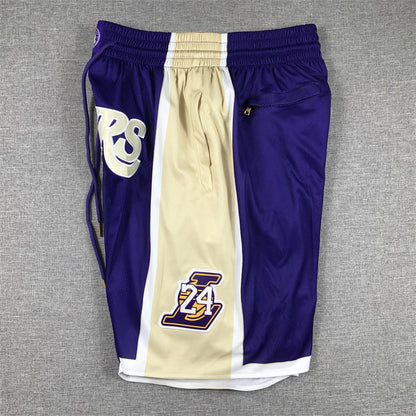 Men's Los Angeles Lakers Purple Hall of Fame Pocket Shorts1
