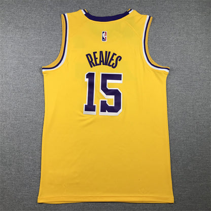Men's Los Angeles Lakers Austin Reaves #15 Gold 2022/23 Swingman Jersey1 - Icon Edition