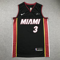 Men's Miami Heat Dwyane Wade #3 Black 2022/23 Swingman Jersey1 - Icon Edition